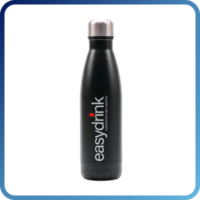 Waterbottle stainless steel black, 500ml
